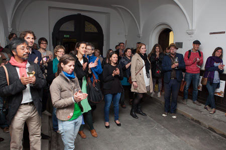 Exhibition opening, photo by Matej Pušnik